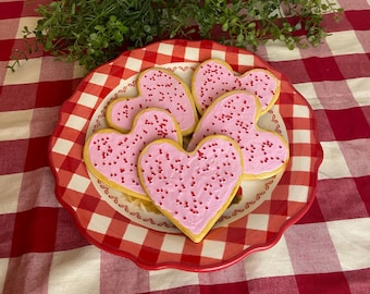 Fake Valentine Heart Cookie: Realistic Dessert Prop, Bakery Display, Kitchen Decor, Faux Food