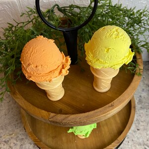 Faux Mini Ice Cream Cones, Ice Cream Decor, Realistic Ice Cream Cones