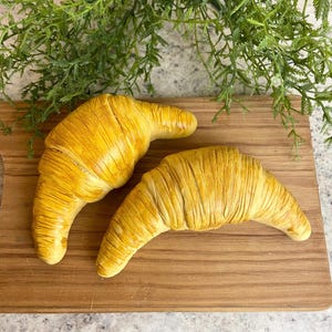 Faux Croissant, Fake Baked Croissant, Faux Food Display, Tiered Tray Decor, Breakfast Decor, Coffee Bar Decor, Faux Croissant