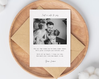 Biglietto d'auguri modificabile per papà - 10 tra cui scegliere - Biglietto d'auguri con foto digitale - Modello Canva - Aggiungi foto e nome - Regalo personalizzato per il papà