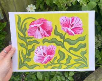 Pink Horned Poppy Print