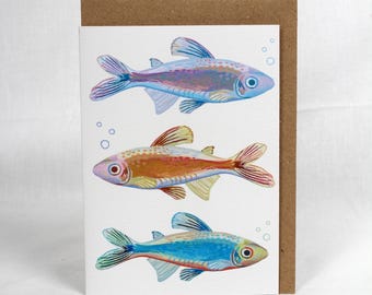 Rainbow Fish A6 Greetings card