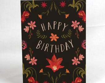 Spring Flowers A6 Greetings card