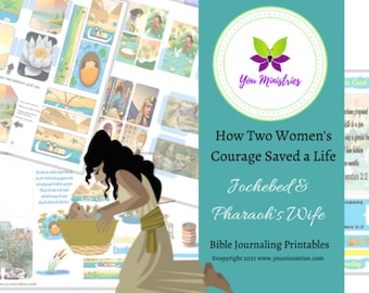 Jochebed, Women of the Bible, Bible Journaling Stickers, Micro Bible Card, Bible Insert, Bible Pocket, Printable, Digital Download