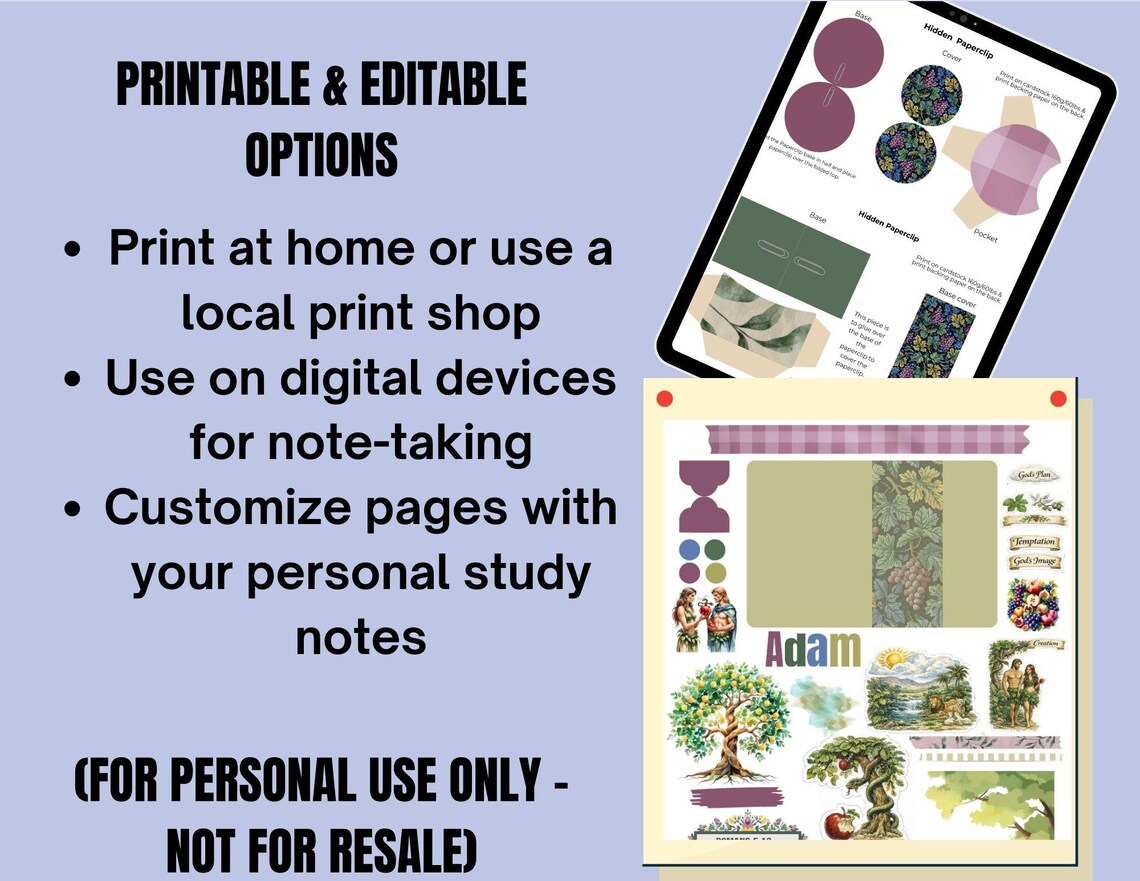 Adam Bible Study Printable | Garden of Eden, Christian Women (digital ...