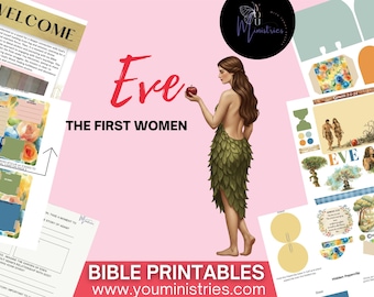 Eve Bible Study Printable | Genesis Character Study for Women | Christian Devotional Worksheet | Garden of Eden Study Kit | Downloadable