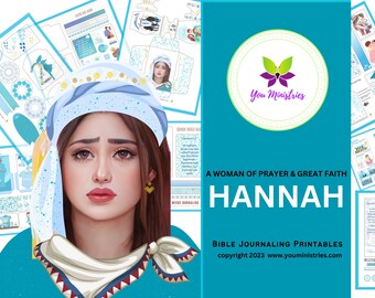 Hannah, Women of the Bible, Bible Journaling Stickers, Micro Bible Card, Bible Insert, Bible Pocket, Printable, Digital Download