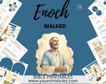 Enoch Bible Study Kit | Genesis Character Study | Digital Junk Journal Printables | Bible Journaling Ephemera| Fussy Cuts