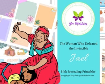 Jael, Women of the Bible, Bible Journaling Stickers, Micro Bible Card, Bible Insert, Bible Pocket, Printable, Digital Download