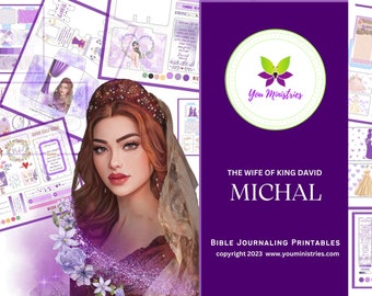 Michal, Women of the Bible, Journaling Stickers (Digital Download)