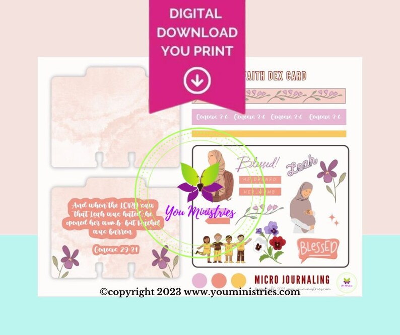 Leah Women of the Bible Series, Bible Journaling Stickers, Micro Bible ...