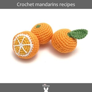Crochet mandarins recipe (amigurumi food pattern)