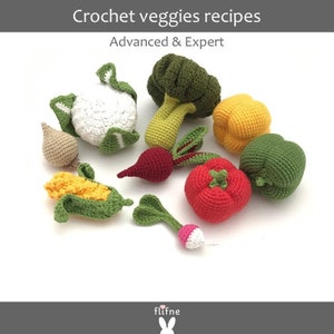 Crochet vegetables recipes - Advanced & Expert (amigurumi food pattern)