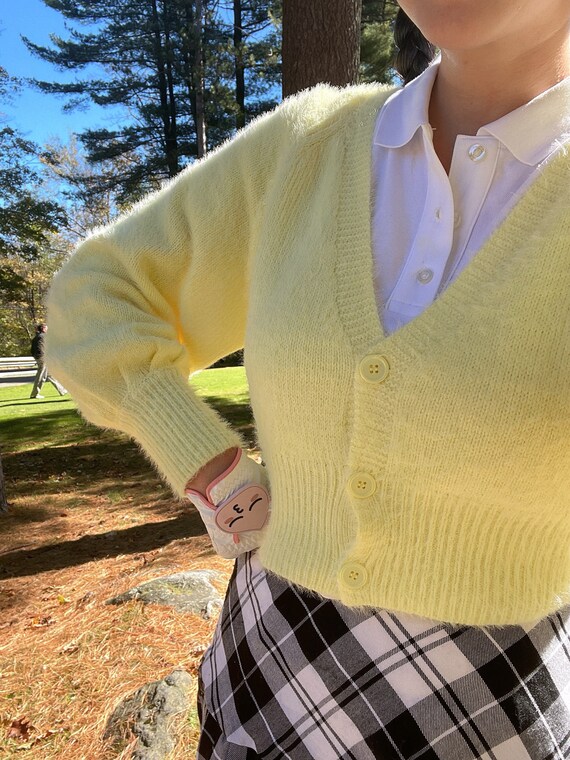 Angora Lemon Cardigan Good for Gifts 