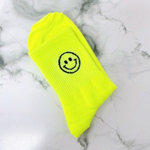 Smiley face, rainbow themed Sublimation Socks