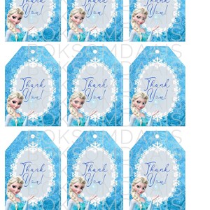 Elsa Inspired Digital Party Printables INSTANT DOWNLOAD Easy Print, Cut ...