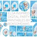 Elsa Inspired Digital Party Printables INSTANT DOWNLOAD Easy Print, Cut ...