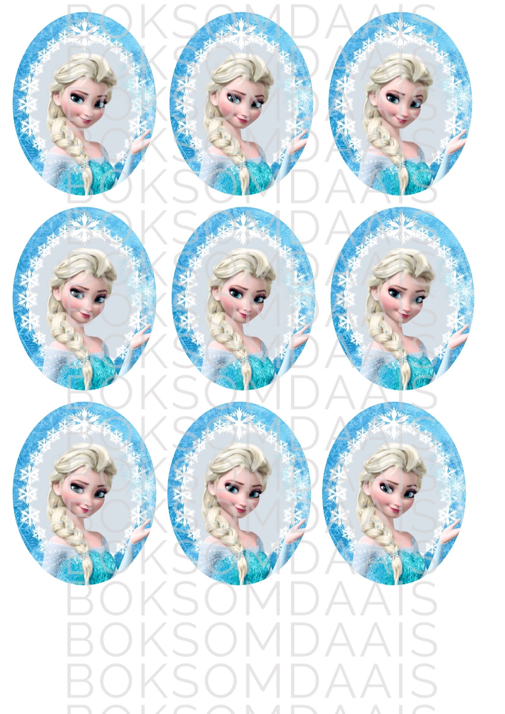 Elsa Inspired Digital Party Printables INSTANT DOWNLOAD Easy Print, Cut, Fold & Assemble at Home ...