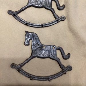 Vintage Cast Iron Wall Hook Hobby Horsex2