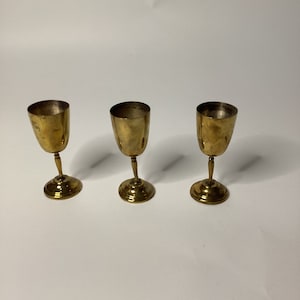 Set of 3 Vintage Mexican Small Goblets