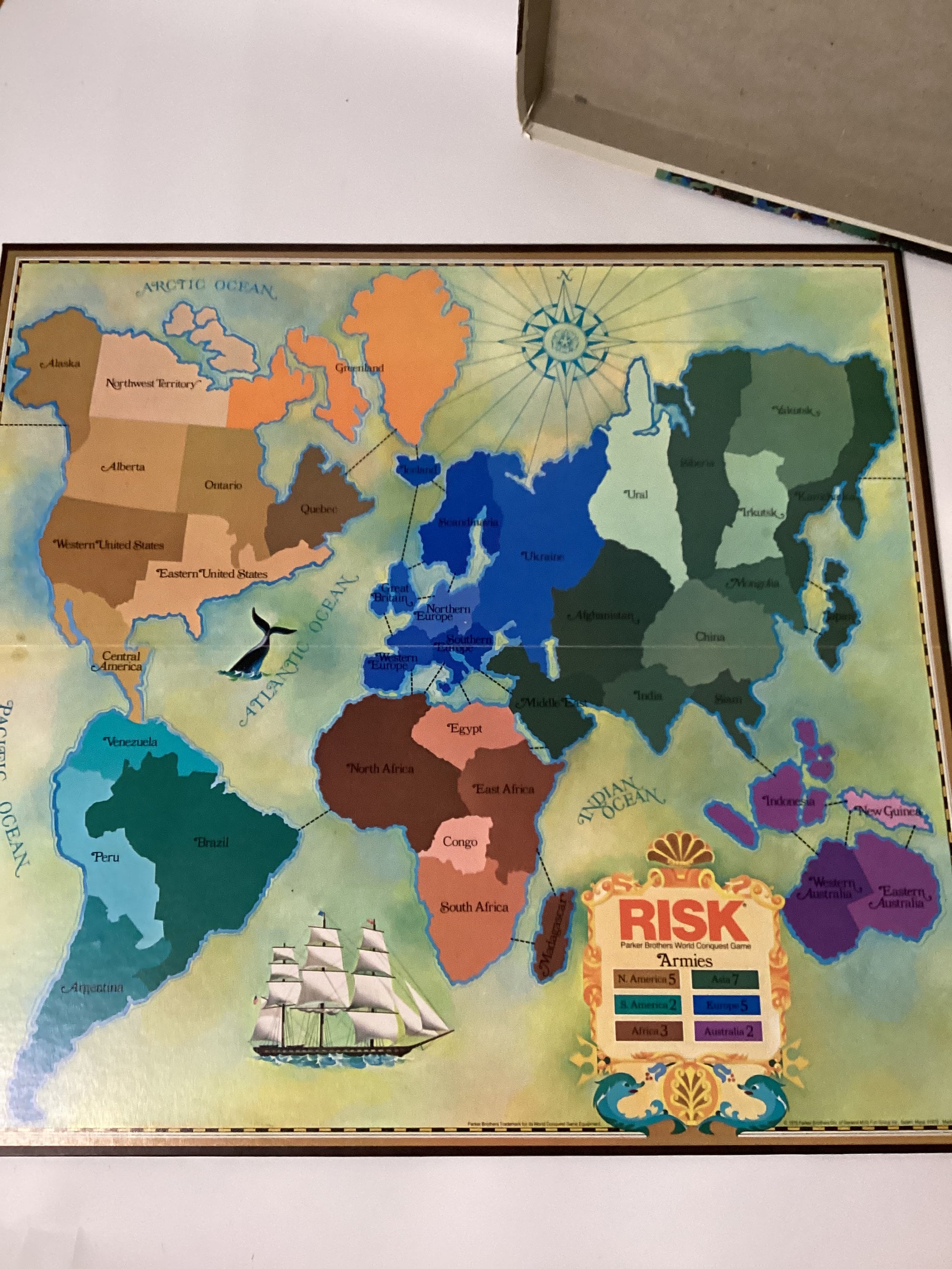 Risk Game Parker Brothers Vintage Board Game 1980s - Etsy