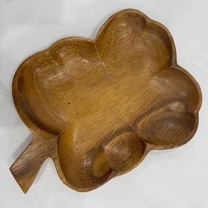 Monkey Pod Wood 4 Leaf Clover Tray