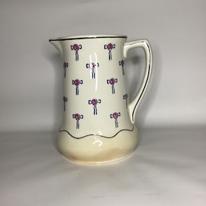 Vintage Pitcher Porcelain Rose and Bow England