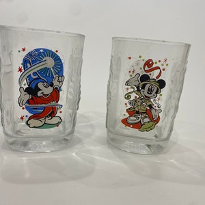 Disney World Celebration 2000 McDonalds Glasses