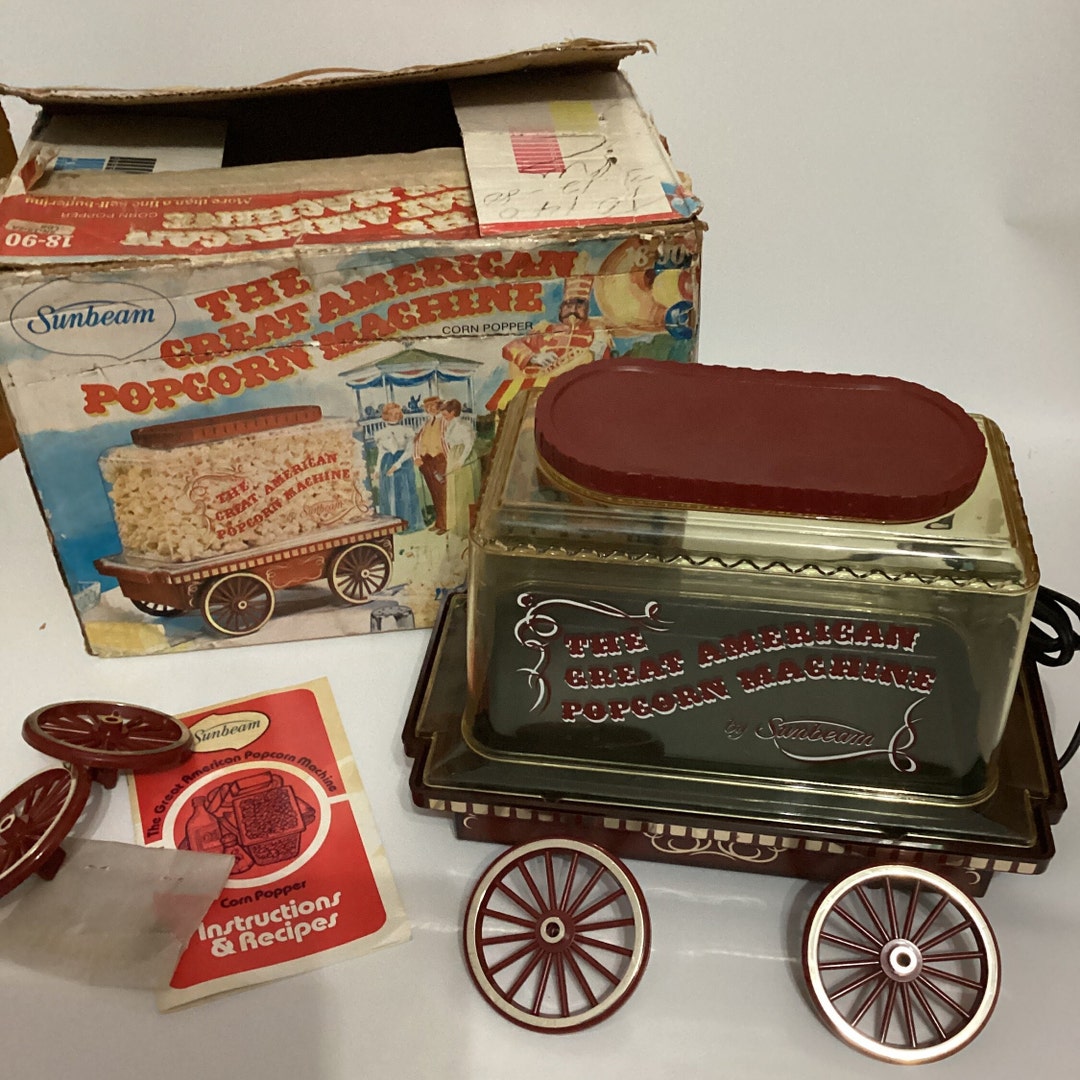Sunbeam the Great American Popcorn Machine Corn Popper Vintage Etsy