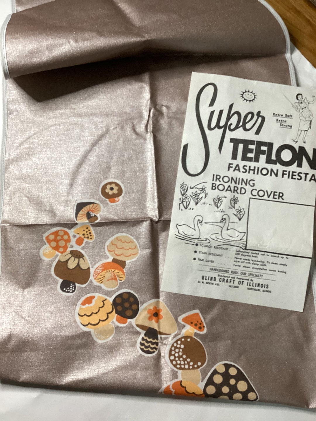 Vintage Ironing Board Cover Like New Mushroom Etsy