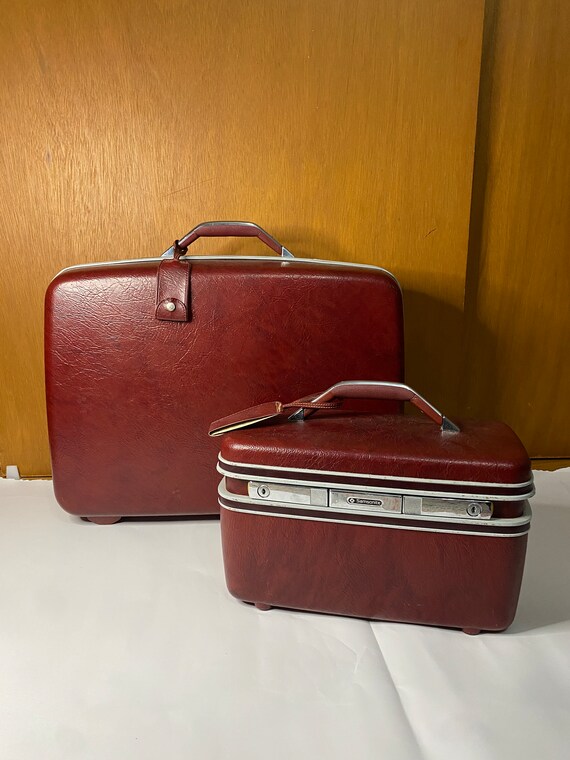 Samsonite Vintage Luggage Suitcase or Train case Burg… Gem