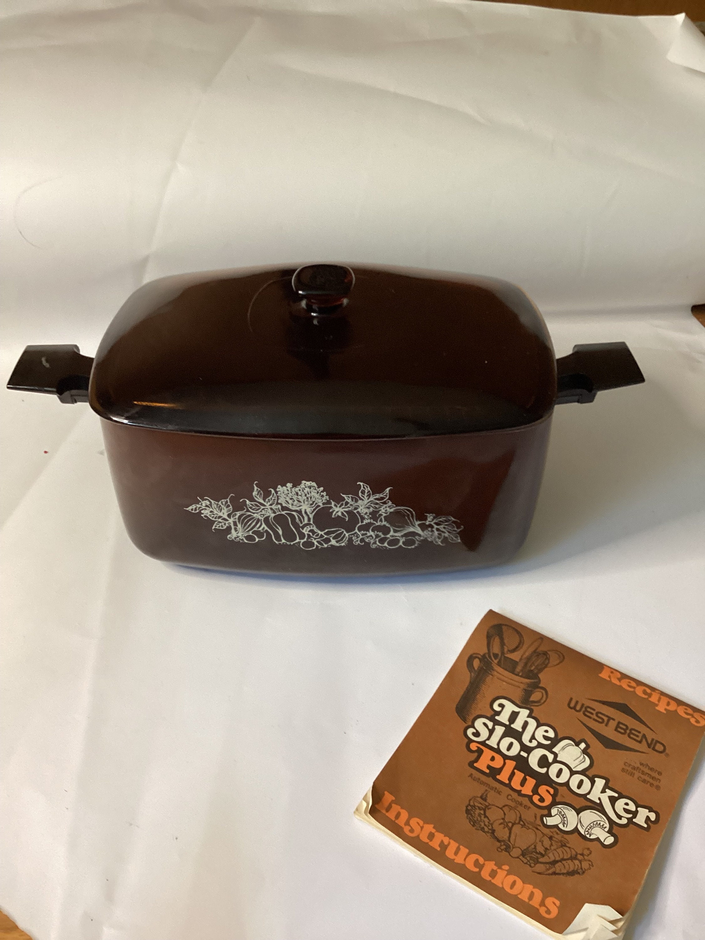 Vintage West Bend Square/rectangular Slo/slow Cooker/ Crock Pot