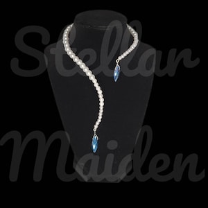 Vaporeon Inspired Pearl Necklace