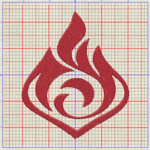 PYRO-Gacha Impact Elements 4x4 EMBROIDERY FILES (.jef/.pcs/.pes/.dst/.exp)