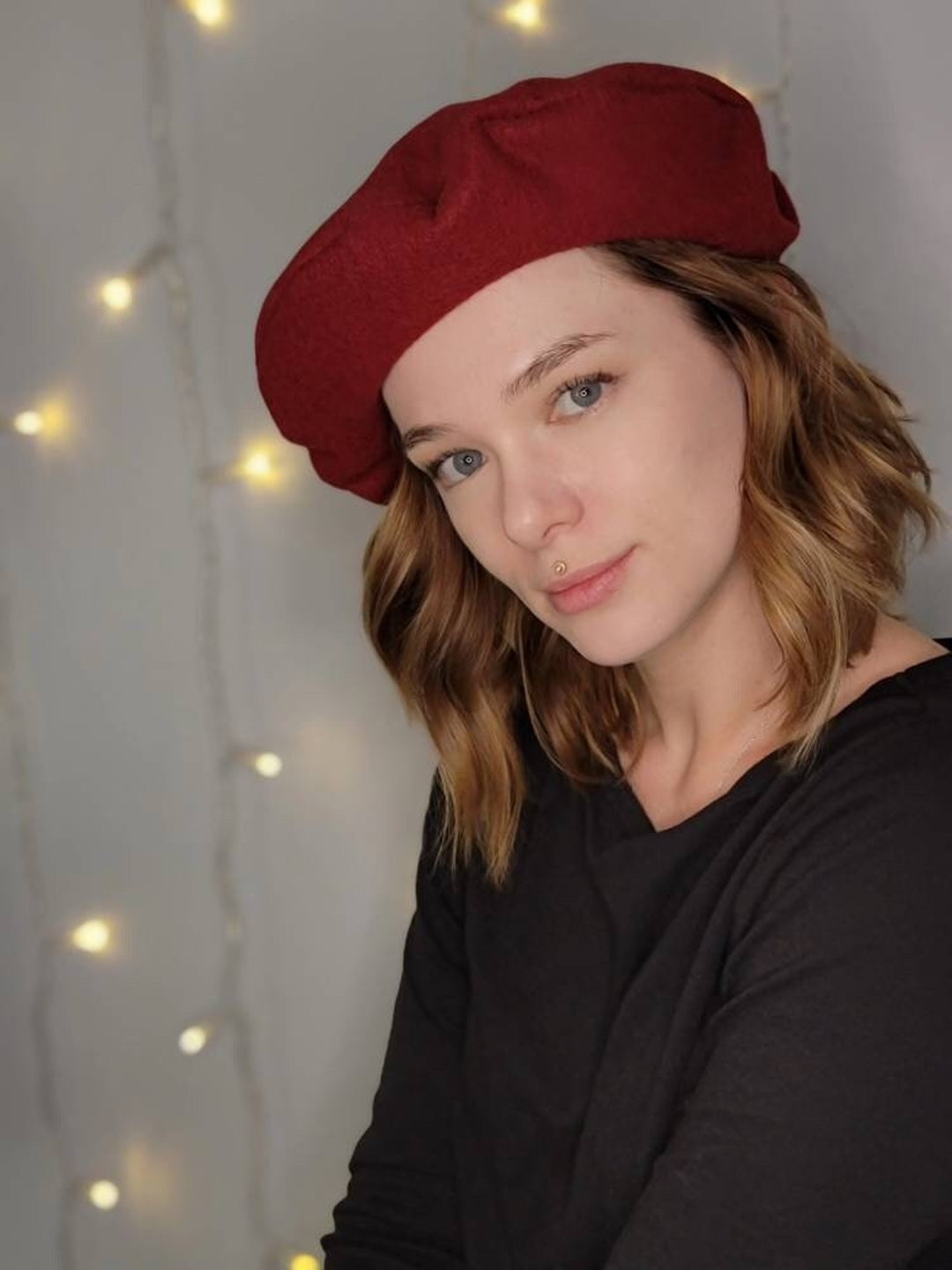 Ruby Felt Beret - Etsy