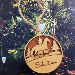 Pferd in den Bäumen Ornament Laser Cut Datei Glowforge Digitale Datei Laser CutterSvg Pdf KEIN PHYSISCHES PRODUKT