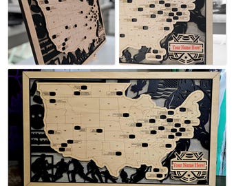 Custom NHL Stadium Arena Map Personalized for Traveling Hockey Fans