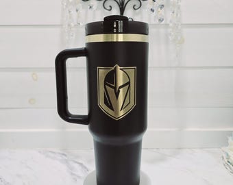 Vegas Golden Knights 40 oz Tumbler: Laser Engraved, Personalized