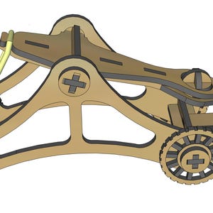 Descarga de archivo SVG de juguete de catapulta para cortadoras láser de 3 mm