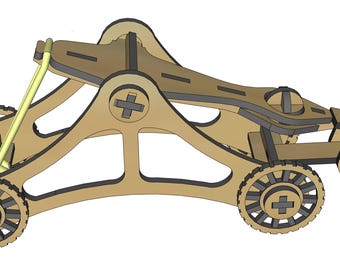 Catapult Toy SVG File Download for Laser Cutters 3mm