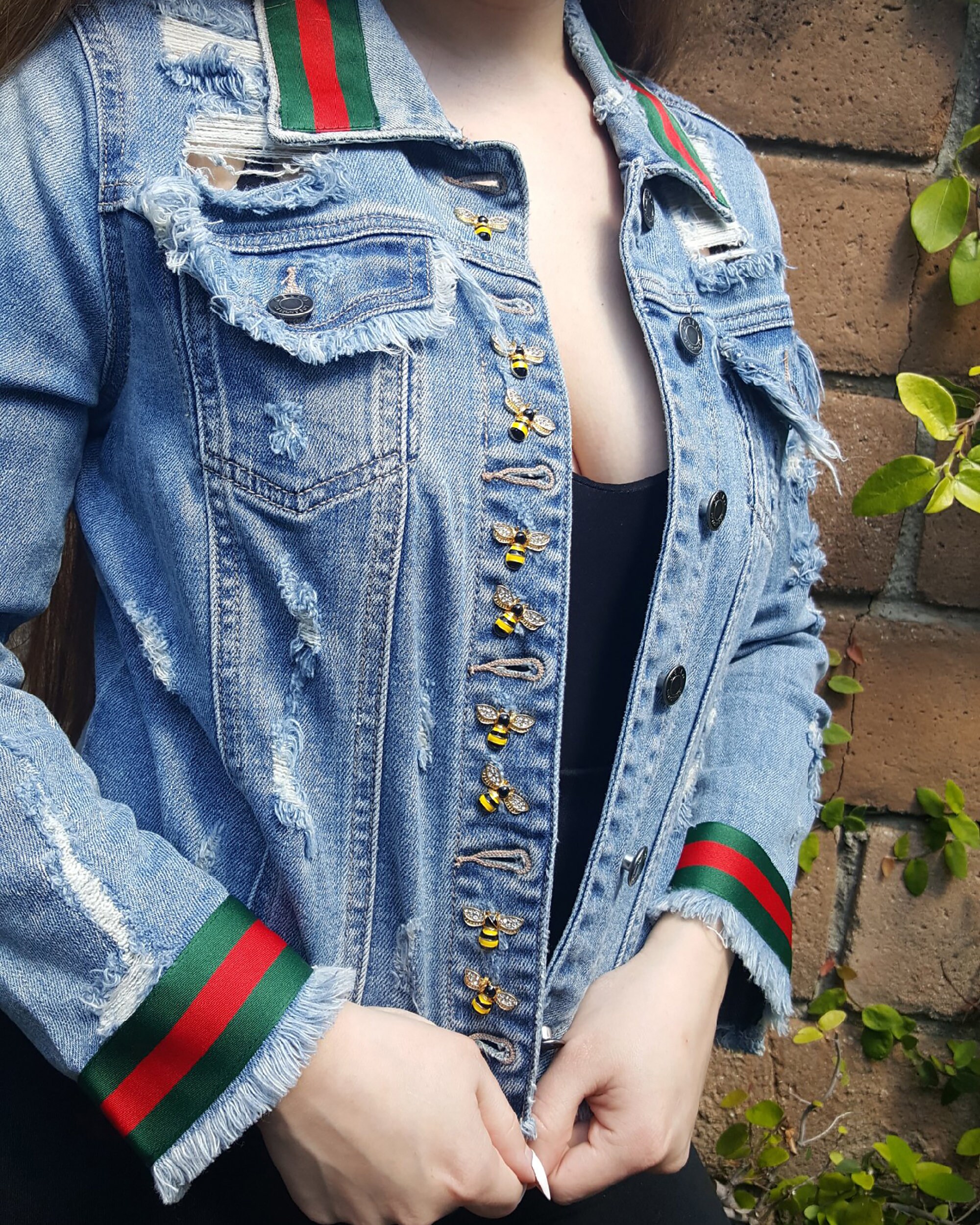 custom gucci denim jacket