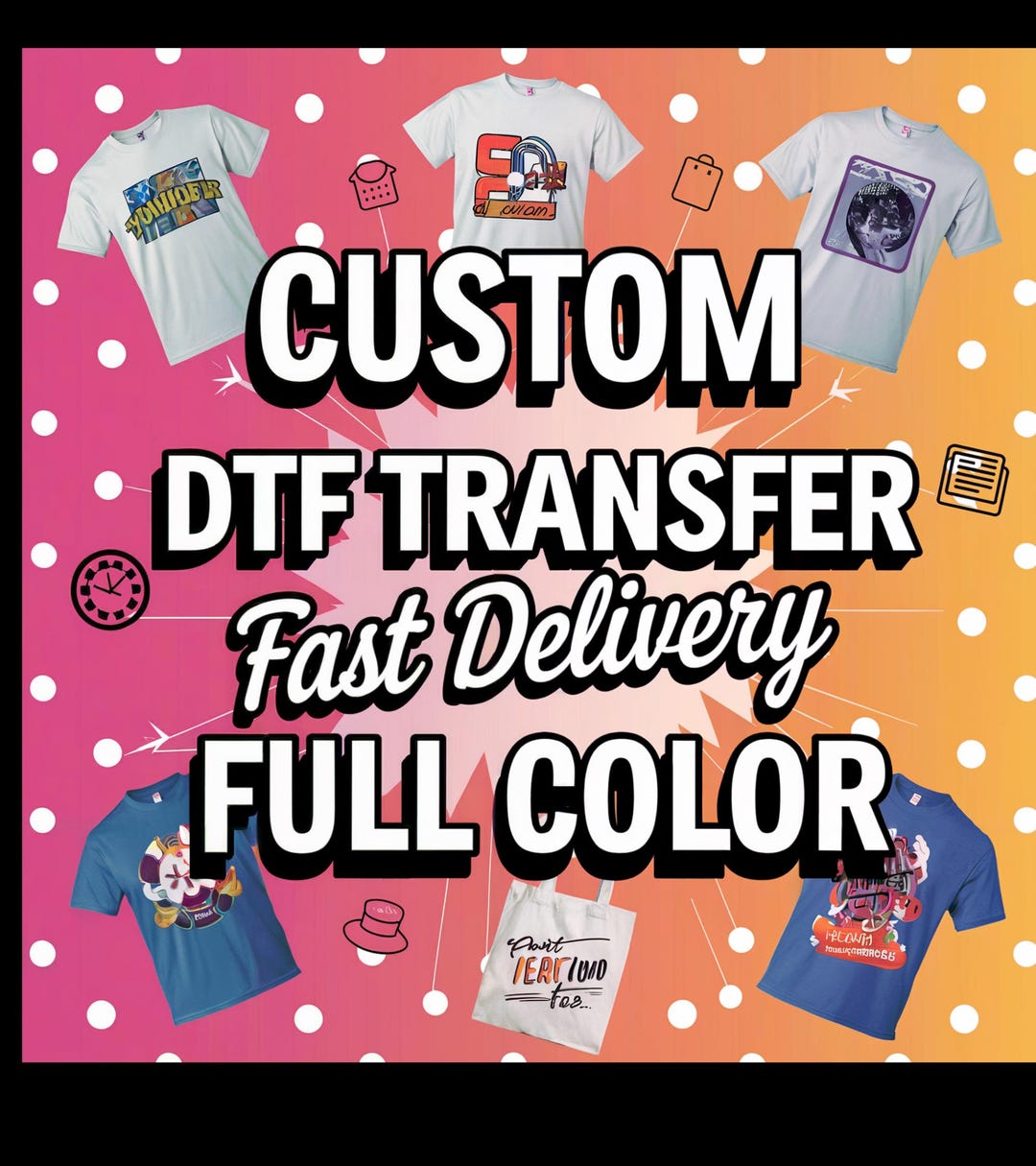 Custom DTF Transfer, Full Color Gang Sheet, Ready to Press - Etsy