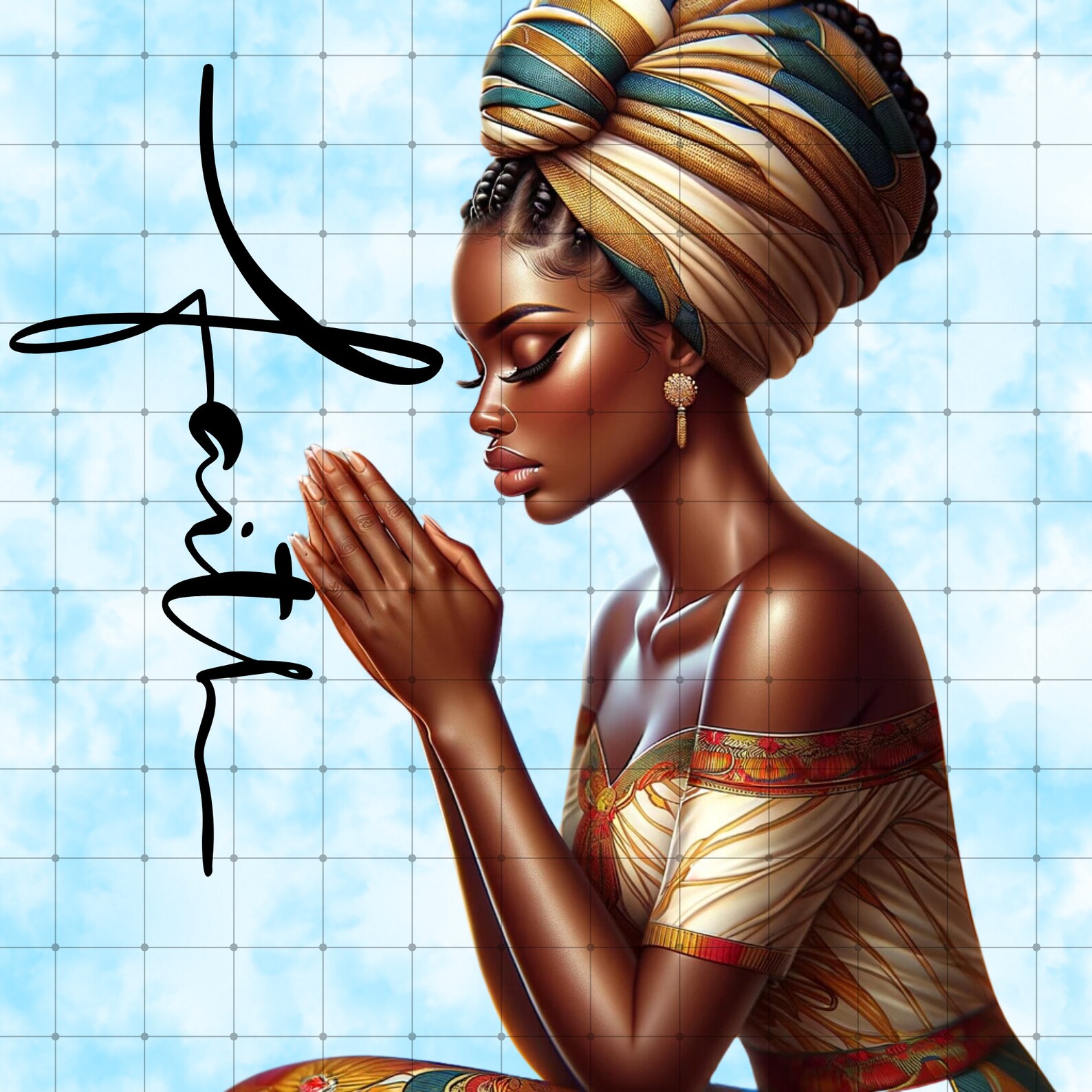 PNG File Prayer Png Christian Designs Black Americans Women 300dpi ...