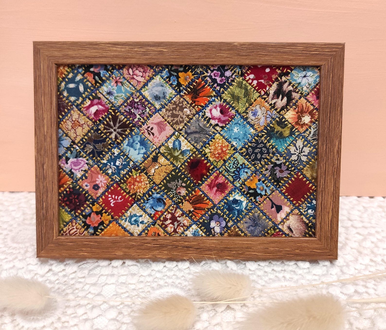 Whimsy Patch Ideas Whimsical Patchwork Wall Art, Patchwork Quilt Cabin Decor, Wall Hanging ...