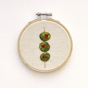 Olives Art Kitchen Wall Decor Olive Spieße Martini Bar Decor Green Olive Embroidery Cocktail Cocktailsticks Cocktailsticks kleine Textilkunst