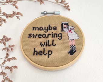 Snarcy Nurse Cross Stitch: Funny Sarcastic Medical Decor