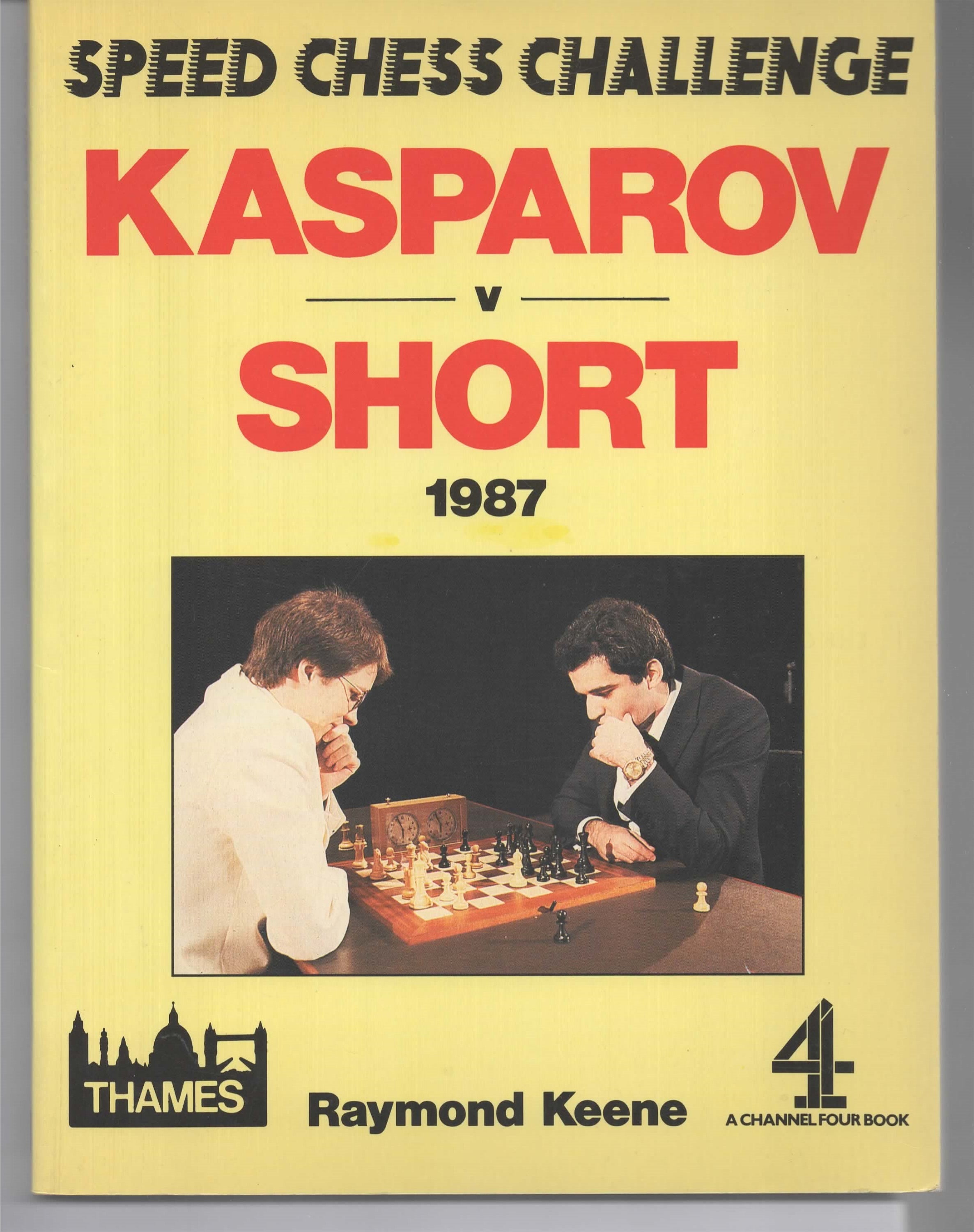 Signed Kasparov v Short 1987. Speed Chess Challenge. London -  Portugal