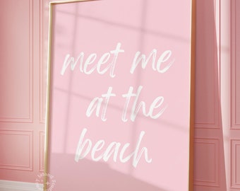 Coastal Cowgirl Print: Pink Beach Wall Art (Digital Download)
