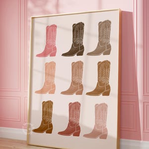 Teen Cowboy Bedroom Decor, Western Print, Preppy Dorm Room, Boho Preppy Wall Art, Room Decor For Teens, Digital Prints DIGITAL DOWNLOAD