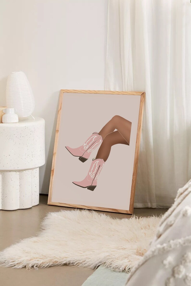 Pink Rodeo Poster Print Preppy Western Wall Art Cowgirl - Etsy